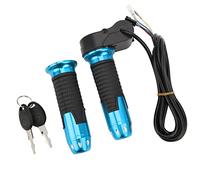 Adfaga Poignées d'accélérateur universelles pour vélo et scooter électrique 12 V 99 V Plastique de haute qualité Durable Anti-impact Installation facile avec clés incluses (Bleue)