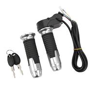 Adfaga Poignées d'accélérateur universelles pour vélo et scooter électrique 12 V 99 V Plastique de haute qualité Durable Anti-impact Installation facile avec clés incluses (Argent)