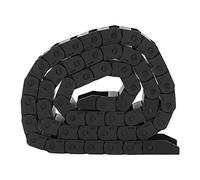 Adfaga Porte-fil de chaîne de traînage de câble en nylon R18 noir renforcé robuste fonctionnement silencieux haute usure pour imprimantes 3D machines CNC 10x20mm 1 mètre de longueu