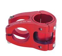 Adfaga Potence de guidon courte en alliage d'aluminium usiné CNC haute résistance avec anneau de conversion de 31,8 mm 35 mm pour vélos de route, vélos de montagne BMX DH, légère e (Rouge)