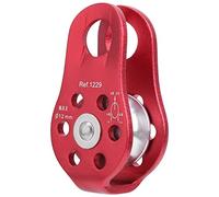 Adfaga Poulie d'escalade latérale fixe robuste 20KN, équipement d'escalade en alliage d'aluminium pour l'alpinisme en plein air, systèmes de survie pour travaux aériens, aluminium (Rouge)