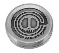 Adfaga Poussez Le Curseur Rond en métal Anti-Stress Fidget Gadget pour Adultes Adolescents anxiété TDAH en Acier Inoxydable Taille de Poche 39x39x9mm opération à Une Main