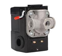 Adfaga Pressostat de compresseur d'air, interrupteur de contrôle de pression robuste à 4 ports avec déchargeur à levier en métal pour petits compresseurs d'air, boîtier ABS 90 120