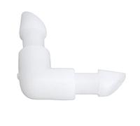 Adfaga Raccord de tuyau coudé à 90 degrés en forme de L, connecteur de Tube PE, adaptateur de Joint, diamètre égal pour Tube de pompe d'aquarium, 10 pièces (4,2 mm)