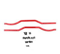 Adfaga Rails de Cadre de châssis en Acier de qualité supérieure pour Voitures sur chenilles SCX10 90027 SCX10 II 90046 90047 RC, pièces de Mise à Niveau en métal Rouge Haute résistance,