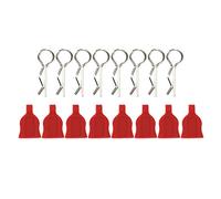 Adfaga RC Clip Pin Clips de Coque de Corps Universels avec Coussinets en Silicone Durable léger Facile à Installer pour SCX10 CC01 1/10 échelle RC Voitures 8 pièces Ensemble (Rouge)