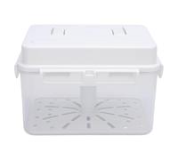 Adfaga Récipient de fermentation de kimchi de qualité supérieure, grande capacité 5 L, boîte de marinage rectangulaire transparente avec plaque de presse, étanchéité supérieure pou (vinaigre)