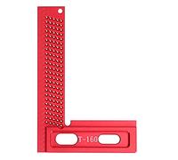 Adfaga Règle à angle droit Fixation à 90 degrés Ligne parallèle Cadre en L Outil de traçage carré pour le travail du bois Construction en alliage d'aluminium durable pour les proje