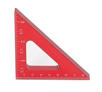 Adfaga Règle de triangle de travail du bois durable en aluminium Aluminium Mesure d'alliage avec une échelle métrique de pouce pour les carpentiers artistes constructeurs rouges