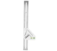 Adfaga Règle triangulaire professionnelle pour le travail du bois, outil de mesure d'angle réglable en acier inoxydable avec niveau à bulle pour une construction précise du bois et