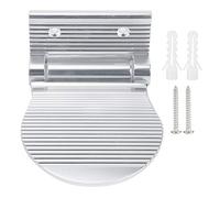 Adfaga Repose-Pieds en Aluminium Robuste, Support Mural, pédale antidérapante pour entrée, Couloir, Salle de Bain, Douche, Durable, antirouille, Pliable, Organisateur de Chaussures (Argent)