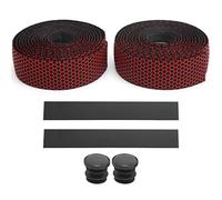 Adfaga Ruban de guidon de vélo antidérapant élastique en PU EVA, poignée de cyclisme confortable, absorption des chocs pour vélo de route, léger, largeur de 30 mm (Noir Rouge)
