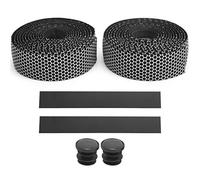 Adfaga Ruban de guidon de vélo antidérapant élastique en PU EVA, poignée de cyclisme confortable, absorption des chocs pour vélo de route, léger, largeur de 30 mm (Noir Blanc)