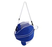Adfaga Sacs de Basket-Ball Ronds en Maille Oxford, Pochette de Rangement pour Football, Durable, imperméable, bandoulière réglable pour Sports d'intérieur et d'extérieur, entraînem (Bord Blanc en