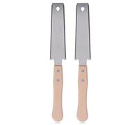 Adfaga Scie à main double face professionnelle avec manche en bois, coupe affleurante, scie à tirer avec acier à haute teneur en carbone SK5 HRC60 63 dureté pour le travail du bois