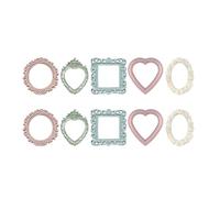 Adfaga Scrapbook Decorative Paper Vintage Style Innovative Diy Cutout Mirror Frame Design Paper Paper Material 10 Sheet Pack for Scrapbooking Journaling Album Decoration