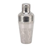 Adfaga Shaker à cocktail professionnel en acier inoxydable, mélangeur de boissons pour barman avec couvercle, fond lesté pour bar, usage domestique, antirouille, passe au lave-vais (Gravure brillante