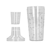 Adfaga Shaker à cocktail professionnel Transparent et durable avec échelle de mesure précise pour barmen, fête à domicile, matériel PC 7,0-8,5 oz 2 tasses 1 couvercle (530ML)