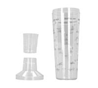 Adfaga Shaker à cocktail professionnel Transparent et durable avec échelle de mesure précise pour barmen, fête à domicile, matériel PC 7,0-8,5 oz 2 tasses 1 couvercle (700ML)
