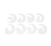 Adfaga Silicone Moon Moules Set 8pcs Casting Kit d'artisanat DIY Moules de forme de croissant de lune unique pour la décoration de la maison Bijoux faisant des matériaux en