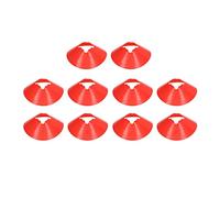 Adfaga Soccer Cônes Haute Ténacité Résistant À l'usure PE Formation Obstacle Disque Marqueurs pour Football Basketball Équipement Sportif 8cm 20cm 10 PCS Couleur vive (Rouge)