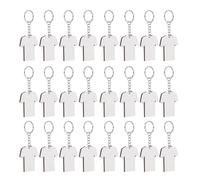 Adfaga Sublimation des porte-clés Blanks Double face chemise Forme DIY Supplies d'artisanat pour cadeaux personnalisés Transfert de chaleur Claie des porte-clés
