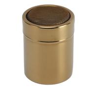 Adfaga Sucrier à poudre en acier inoxydable Duster Outil de cuisine doré de grande capacité pour la cuisson à la maison avec distributeur à mailles fines