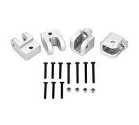 Adfaga Support de biellette de direction RC en alliage d'aluminium antirouille, kit de mise à niveau de performance haute résistance pour voitures télécommandées Losi Baja Rey 1/10 (Argent)