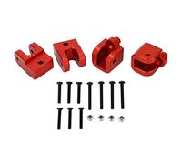 Adfaga Support de biellette de direction RC en alliage d'aluminium antirouille, kit de mise à niveau de performance haute résistance pour voitures télécommandées Losi Baja Rey 1/10 (Rouge)