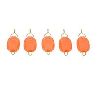 Adfaga Support de Clip de Fil de Bobine de Bouchon de Ligne de Pêche 5PCS Fil d'acier ABS Compact Léger Durable Accessoires de Moulinet de Baitcasting pour Roue de Goutte d'eau Engins de (Orange)