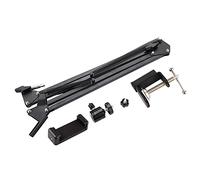 Adfaga Support de téléphone Flexible à Bras Long, Rotation à 360°, Support Universel réglable pour téléphone Portable, pour lit, Bureau, Robuste, en Acier au Carbone, Noir, 31,5 po