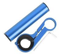 Adfaga Support d'extension de Guidon de vélo Multifonction 10 cm, Extension de lumière de vélo, Lampe de Poche, Clip de Support, équipement de Cyclisme, Alliage d'aluminium, Fiber (Bleue)