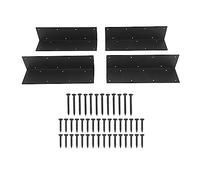 Adfaga Supports d'angle pour lit de jardin surélevé en acier robuste, kit de 4 pièces pour lits en bois, meubles, connecteurs robustes en métal rouillé, angle de 3 x 3 pouces, haut