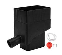 Adfaga Système Professionnel de Collecte d'eau de Pluie Kit de déviateur de Bec de Descente résistant pour Le Stockage d'eau de pelouse de Jardin extérieur Matériau ABS Facile à in (Noire)