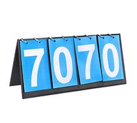 Adfaga Tableau de Bord Sportif à 4 Chiffres, plaques de Couleurs Vives, Impression Claire, Design Pliable, Portable pour Basket-Ball, Tennis de Table, Badminton, Tissu Bleu, Carton
