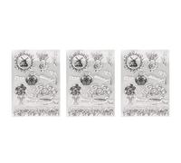 Adfaga Tampons transparents au Design Unique, 3 pièces, tampons de gaufrage transparents recyclables pour l'artisanat de scrapbooking DIY