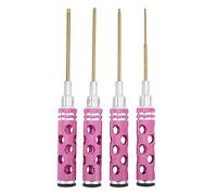 Adfaga Téléle de conduite hexagonale Ensemble de clés de haute qualité Aluminium ALLIAGE NON SLOT SLOP 4 tailles 1,5 mm 2,0 mm 2,5 mm 3,0 mm RC Tournevis à douille hexagonale pour (Violet)