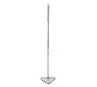 Adfaga Vadrouille Triangulaire à Long Manche avec Pression Automatique de l'eau, tête rotative à 360 degrés pour Le Nettoyage des Murs, fenêtres et plafonds, Plastique ABS microfib (Blanc)