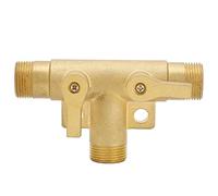 Adfaga Valve à billes de berce G1 / 2 Male Male Tee Valve de billes 3 voies Adaptateur de connecteur de tuyau pour le paysage d'irrigation du jardin