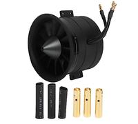 Adfaga Ventilateur canalisé EDF de 80 mm, 12 pales avec moteur sans balais de 2000 KV, système de refroidissement haute puissance pour avion RC, drone, modèle UAV, avion d'aviation (CCW)