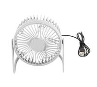 Adfaga Ventilateur de bureau USB, moteur sans balais silencieux, mini ventilateur de table portable à grande vitesse pour bureau, maison, voiture, voyage avec cordon étendu, boîtie (Blanche)