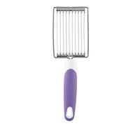 Adfaga -viande en acier inoxydable, jambon, fruits, tomates, fromage, outil de des aliments mous de cuisine (Violette)