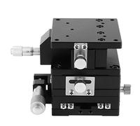 Adfaga XYZ Plateau linéaire 60 x 60 mm Plate-forme de coupe micrométrique de haute précision Table coulissante lisse pour le positionnement des équipements de laboratoire Alliage d