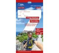 Adfc-Radtourenkarte F-Kor 7-Tage-Radtour Korsika, 1:100.000, Reiß- Und Wetterfest, E-Bike Geeignet, Gps-Tracks Download, Mit Kilometer-Angaben