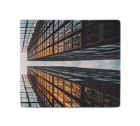 ADFGYERH Skyscraper Looking Up at Sky - Portefeuille fin avec blocage RFID, porte-cartes minimaliste, portefeuille à deux volets pour homme et femme, compact pour les voyages