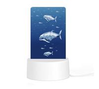 ADFGYERH Veilleuse en acrylique avec petite baleine bleue - Installation facile - Interface USB - Lampe pour restaurant, bar, café, décoration de chambre