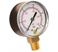 Manomètre SEC - 0 à 10 BARS - Raccord vertical 1/4G - Classe 1.6 - Cadran 50 mm