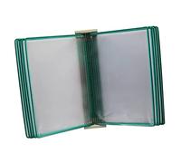 ADGCFKOP Présentoir de Catalogue, 10 Panneaux Double Face, système de référence Mural au Format Lettre A4, for Bureaux, ateliers, salles d'exposition, réceptions d'hôtel (Couleur : Gris)(Green)