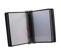 ADGCFKOP Présentoir de Catalogue, 10 Panneaux Double Face, système de référence Mural au Format Lettre A4, for Bureaux, ateliers, salles d'exposition, réceptions d'hôtel (Couleur : Gris)(Black)