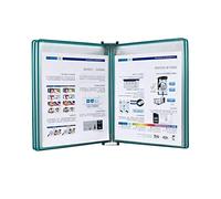 ADGCFKOP Présentoir de Catalogue, avec 5 Poches d'affichage, système de référence Mural, Pochettes universelles d'une capacité de 10 Feuilles, classeur d'affichage Mural(Green)